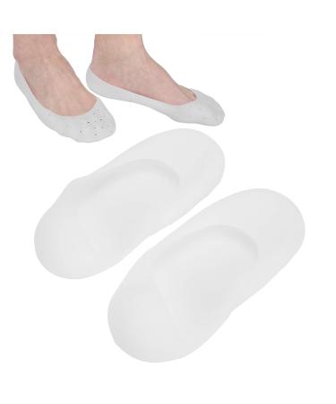 Breathable Non-Slip Silicone Foot Protector - White Large Size - Soft Silicone Socks for Foot Care - Buy Online on GoSupps.com