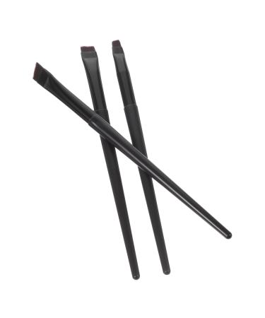 Baluue 3pcs Eyeliner Brush Eyebrow Brush Makeup Make up Brush Eyeliner Tool Plastic Handle Black
