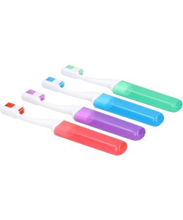 Verdant Touch Toothbrush Set for Fine Hair | Portable Travel Toothbrush 4-Pack | Effective Stain Removal & Oral Cleaning - Buy Online on GoSupps.com