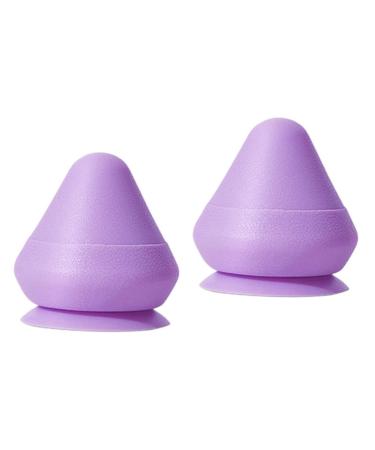 Beavorty 2st Massage bumblisable massage hand massage devices mountable back massager acupressure rings hand exercise balls for depth massage violet TPE remote body 7.5x7cm x2Pcs purple