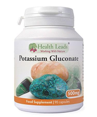 Potassium Gluconate 500mg x 90 Capsules (100% Additive Free Supplements)