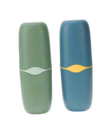 Frcolor 2 piece of washbugs toothpasta travel case toothpaste travel age toothpaste outdoor holder washing storage cup toothbrush storage case toothbrush outdoor holder