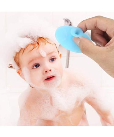 Baby Bath Silicone Brush 2 Pack for Dry Skin Cradle Cap Brush and Comb Cradle Cap and Eczema + Soft Training Silicone Finger Toothbrush for Baby Kids Children Pink & Blue - Buy Online on GoSupps.com