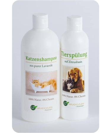 Care Set for Cats | Maxi Sparset with Shampoo & Care Flushing | Gentle Chemical-Free Fur Care | Hypoallergenic | 500ml & 250ml | Shine for Short & Long Fur - Buy Online on GoSupps.com