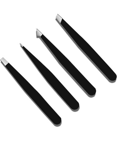Precision Eyebrow Tweezers Set - 4-Piece High-Quality Tweezers for Perfectly Shaped Eyebrows | Ideal for Men & Women - Ships Worldwide - Buy Online on GoSupps.com