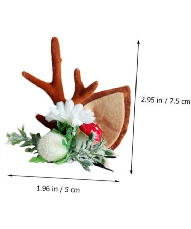 FRCOLOR 2 Pairs Cat Ears Antler Hair Clip Antlers Deer Horn Antler Barrette Deer Hair Barrettes Clip Barrettes for Christmas Hair Clips for Cute Alloy Clip Decorate Miss - Buy Online on GoSupps.com