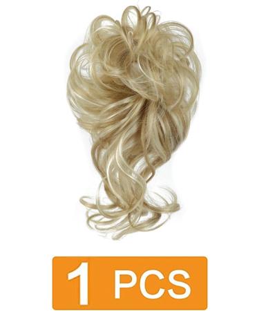 PrinFantasy Messy Hair Bun Chignon Synthetic Extension - Wavy Donut Updo Scrunchy Curly Hairpiece (GBFQ010) - One Size - Buy Online on GoSupps.com