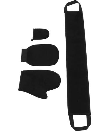 Kit d'applicateur de gants autobronzants double face floqu s 4 pi ces kit de gants autobronzants avec exfoliant et applicateur de lotion pour le dos tissu doux pour la peau - Buy Online on GoSupps.com