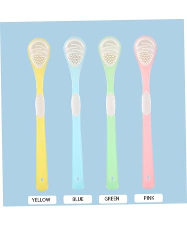 Premium Tongue Cleaner Brush - Silicone Tongue Scraper & Toothbrush for Effective Oral Care - Blue - Buy Online on GoSupps.com