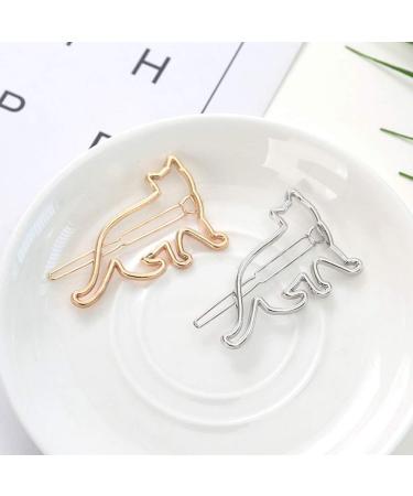 Lurrose 4pcs Cute Cat Hair Clips Metal Pearl Hollow Hair Pins Bobby Pins Hair Barrettes Hair Styling Pins for Women Girls Ladies - Buy Online on GoSupps.com