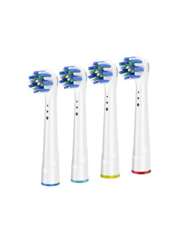 Replacement Brush Heads Compatible with Oral B Electric Toothbrush,4 Pack Replacement Toothbrush Heads Cross Action for Oral-B Braun/Pro 9600 /6000/7000 and More