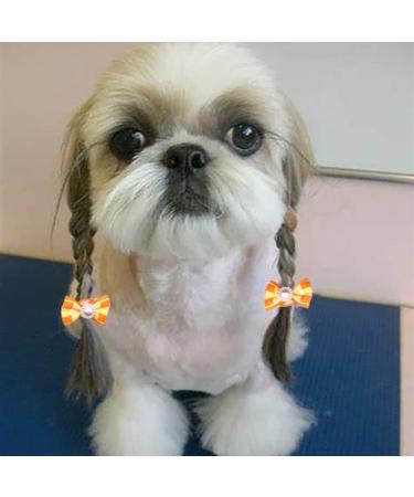 50 Dog Hair Accessories - Pet Hair Clips & Bows for Small Dogs Cats & Puppies - Random Colors - Buy Online on GoSupps.com