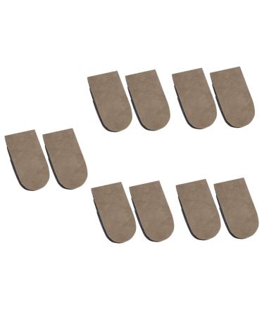 FOMIYES Practical Heightened Pads 5 Pairs Inner Heightening Half Pad Inner Heightened Cushions Insoles for Heels Invisible Half Insoles Orthopedic Men and Women Non-Slip Supplies Rubber