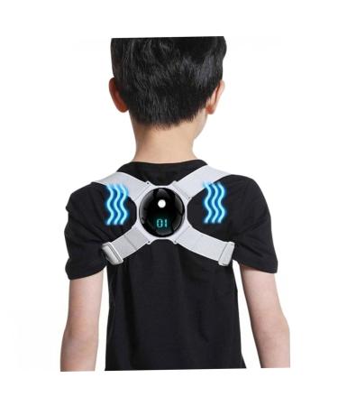 Upright Go Posture Corrector Posture Corrector Kids with Smart Sensor Vibration Reminder Posture Brace Trainer Straightener to Improve Slouch (Color : Gray)