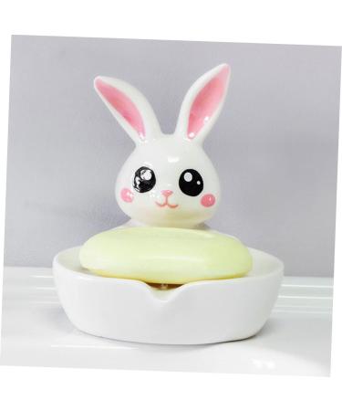 Ciieeo 2pcs Ceramic Soap Dish Bathroom Washing Soap Rack Soap Holder Portable Soap Chinese Soap Bathroom Soap Dish Self-soap Dish Bunny Soap Dish Rabbit Ceramics White Sponge Miss Jewelry - Buy Online on GoSupps.com