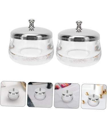 Set of 2 Glass Nail Wash Cups Glass Cup Manicure Pen Manicure Pen Cup Cup Liquid Nail Pen Cup Container Nail Polish Stainless Steel - Buy Online on GoSupps.com