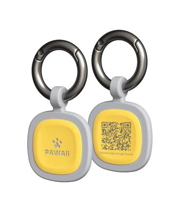 Pawaii dog brand personalized dog brands and cat brands QR code Address pendant for dogs Dog day with dogs online profile noiseless and wear -resistant silicone dog tag name followers yellow