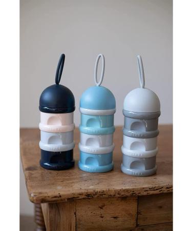 ABA Formula Dispenser: Stackable Baby Milk Powder Storage - 3 Compartments - Airtight - Multi-functional Snack Box - Pink/Blue/Dark Grey - Buy Online on GoSupps.com