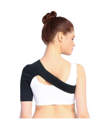 Dechoga Adjustable Neoprene Shoulder Support Bandage Belt - Stabilizes Arthritic Shoulders & Luxation - Unisex Design Fits Left or Right Shoulder - Buy Online on GoSupps.com