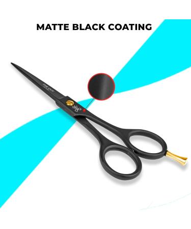 The Cut Factory Barber Hair Scissors 6.5 Inches - Professional Stainless Steel Hair Cutting Scissors with Razor Edge Blades for Salon & Personal Use (Black) - Buy Online on GoSupps.com