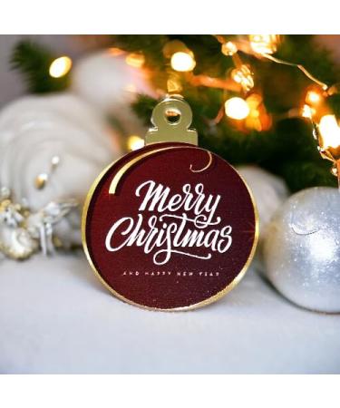 6x Christmas Cupcake Toppers Discs Reindeer Cupcake Topper Acrylic Disc Cupcake Charm Xmas Cupcakes (Style 4)