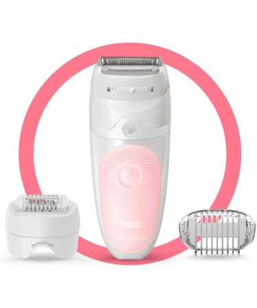 Braun Silk- pil 5 Epilator Hair Removal 3-in-1 Shaver & Trimmer Cordless Wet/Dry 100% Waterproof - White/Pink SE5-620 - Buy Online on GoSupps.com