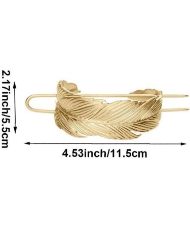 Retro Feather Shape Leaf Hair Slide Hairpin Celtic Knot Hair Stick Hair Barrette Metal Hair Stick Clips Hair Pin Hair Accessories for Women Girls - Buy Online on GoSupps.com
