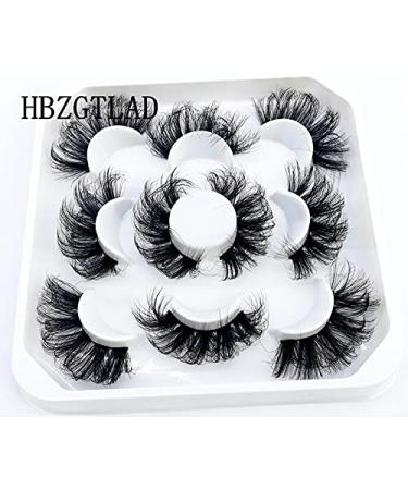 HBZGTLAD 5 Pairs 25mm 3D Mink Lashes - Bulk Faux Natural False Eyelashes for Wholesale | Custom QZ-09 - Buy Online on GoSupps.com
