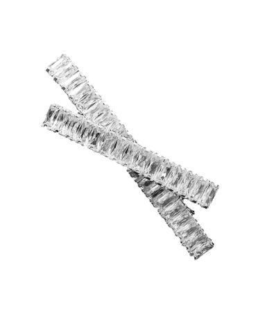 1pc Cross Clip Elegant Hairpin Rhinestone Side Clip Bling Side Clips Fashion Hairpin Clear Rhinestone Bobby Pins Girl Hair Clip Wedding Hair Diamond Bride Rhinestones Zircon