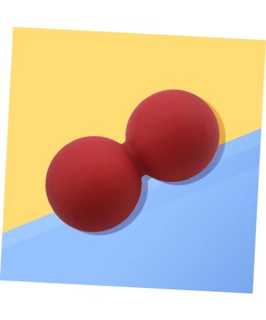 Frcolor 3ST Peanut Lacrosse Massage Ball - Silicone Yoga Roller for Plantar Fasciitis & Whole Body Relief - Red - Buy Online on GoSupps.com