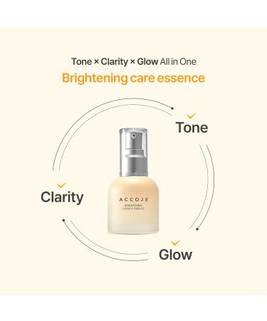 ACCOJE Brightening Capsule Essence 50 ml / 1.69 fl oz Lightweight K-Beauty Essence with Korean Jeju Botanicals for Radiant Even-Looking Skin - Buy Online on GoSupps.com