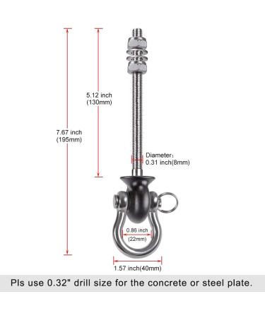 Dolibest Set of 4 Stainless Steel Swing Hangers for Playground, Porch, Yoga Hammock Chair - 1500LB Capacity - Buy Online on GoSupps.com