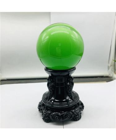 Natural Green Cat's Eye Crystal Treatment Ball - Healing Aura Quartz 75-80mm White Crystal for Wellness - Buy Online on GoSupps.com