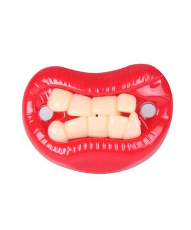 Greattangle baby silicone pacifier funny pacifier pacifier baby rabbit teeth cute pacifier beard pacifier baby accessories red angry toothed red angry tooth-e