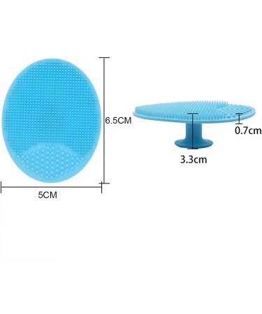 Androxeda 2PC Silicone Facial Cleaning Brush Set - Soft Face Scrubber for Deep Cleansing & Massage - All Skin Types (Violet + Blue) - International Shipping Available - Buy Online on GoSupps.com
