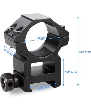Modkin High Profile Scope Rings - 1 Inch Set of 2 | Rifle Scope Mount for Picatinny Rail - Buy Online on GoSupps.com