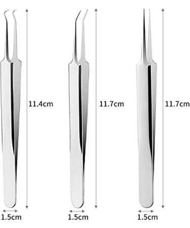 4 pcs Blackhead Remover Comedone Extractor Acne Clip Curved Blackhead Tweezers Kit Professional Stainless Pimple Acne Blemish Removal Tools Kit (Acne 4-Piece Set) - Buy Online on GoSupps.com