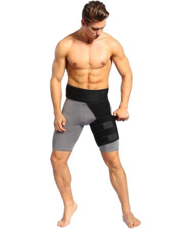 Brrnoo Hip Compression & Groin Wrap - Ultimate Thigh Brace for Sciatic Nerve Pain Relief & Support - Buy Online on GoSupps.com
