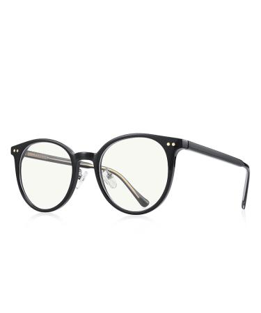 KDOQ Blue Light Blocking Glasses for Men Cat Eye Anti Blue Ray Gaming Computer Glasses for Women Black