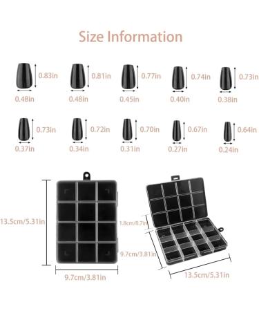 Ruarby Coffin Nail Tips Press On Nail Tips Clear False Nails Tips Full Cover Nail Tips with Positioning Line Nail Extension Tip - Buy Online on GoSupps.com