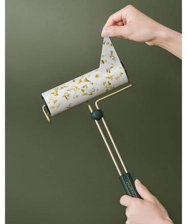 16cm Large Surface Lint Roller for Pet Hair - Extra Sticky 300 Sheets Includes 1 Handle & 5 Refills - Portable Fur Removal Tool in Green - Buy Online on GoSupps.com