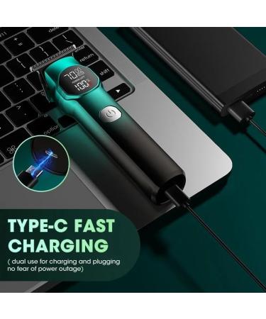 Buy Rechargeable Hair Clippers for Men - Electric Push Shear Hair Trimmer in Gradient Green - International Shipping Available - Buy Online on GoSupps.com