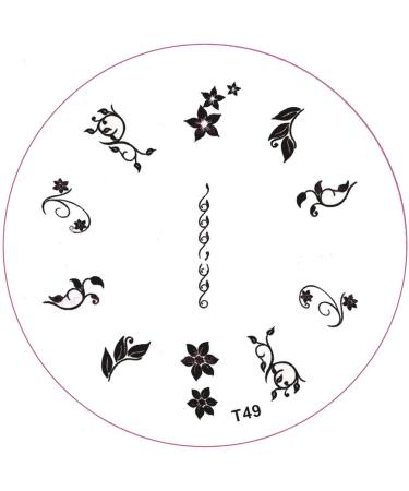 ++SPECIAL ITEM++ Stamping stencil T-Series: T49 tendrils flowers