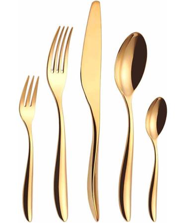 Flatware Sets Gold Knife Fork Spoon Set Cutlery Tableware Stainless Steel Dinnerware Set Luxury Flatware Set Zero Waste Kitchen Device Sets (Color : 5PCS) - Buy Online on GoSupps.com