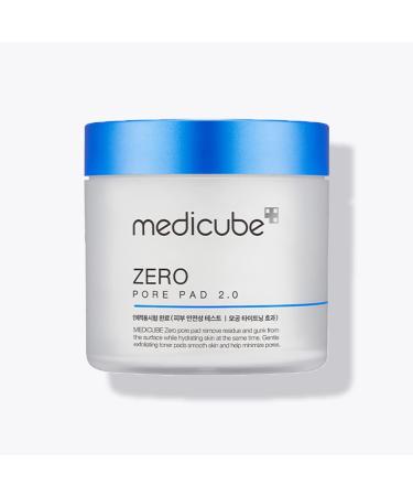 Medicube Zero Pore Pads || Exfoliate and clear sebum to minimize appearance of pores | 4.5% AHA + 0.45% BHA with dual-sided pads | Sold over 280M sheets worldwide | 2021 Korean Beauty Awards Winner (70 sheets)