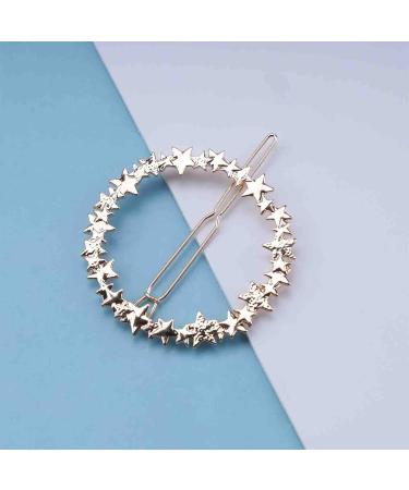 Cimenexe Bohemian Multi Star Hair Clip Circle Star Hair Barrette Gold Round Star Hair Pins Clips Metal Star Headwear Geometric Decorative Hair Accessories Jewelry for Women and Girls (Gold) - Buy Online on GoSupps.com
