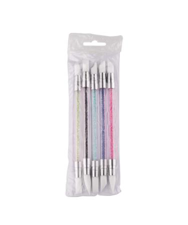 5 Pieces Dual Tipped Silicone Nail Sculpture Pen Set - Nail Art Gel Carving & Rhinestone Tools - Buy Online on GoSupps.com