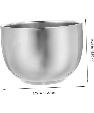 Minkissy 4-Piece Stainless Steel Shaving Foam Kit - Double-Walled Mug & Bowl for Comfortable Wet Shave - Men's Cleaning Set (8.2x5.8cm) - Buy Online on GoSupps.com