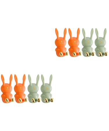 Zerodeko 8 pc sticky hook of the caricature connector holder Luffa hook shaver holder for the bathroom towel key holder hook for washcloth hooks no track ABS socket