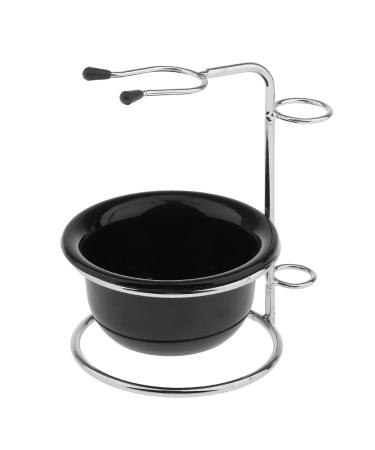 Buy High Quality Shaving Brush Stand & Black Shaving Bowl - Premium Grooming Essentials for Men - Buy Online on GoSupps.com